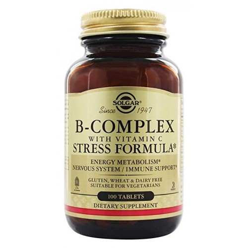 SOLGAR B-COMPLEX WITH VITAMIN C STRESS FORMULA #100