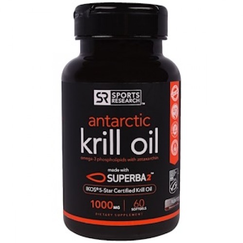 SPORTS RESEARCH KRILL OIL 1000MG #60